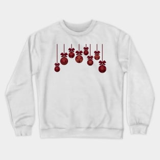 Red Christmas baubles with ornamental detail Crewneck Sweatshirt